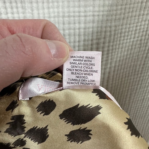 VTG Y2K Victoria's Secret Leopard Print Slip Dress Nightie Lingerie Sz Large - Picture 11 of 13